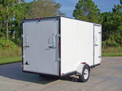 6x12 Enclosed V-Nose, Ramp Door, Single Axle, 3K GVWR