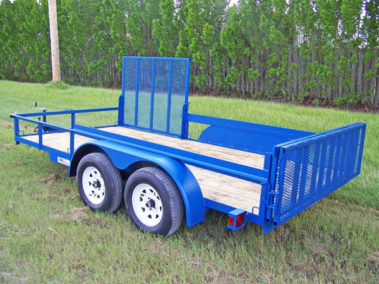 7x16 Rear Folding Ramp, Side ATV Ramp, 7K GVWR