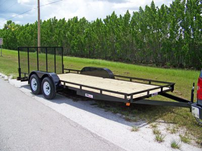 7x18 Tandem Axle Beavertail Deck with 6in Side Rails, 3K GVWR