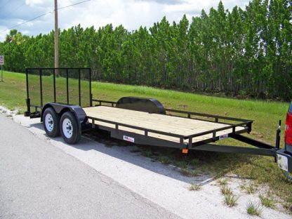 7x18 Tandem Axle Beavertail Deck with 6in Side Rails, 3K GVWR
