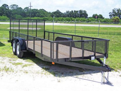 7x18 Tandem Axle with 2ft Mesh Sides, 7K GVWR